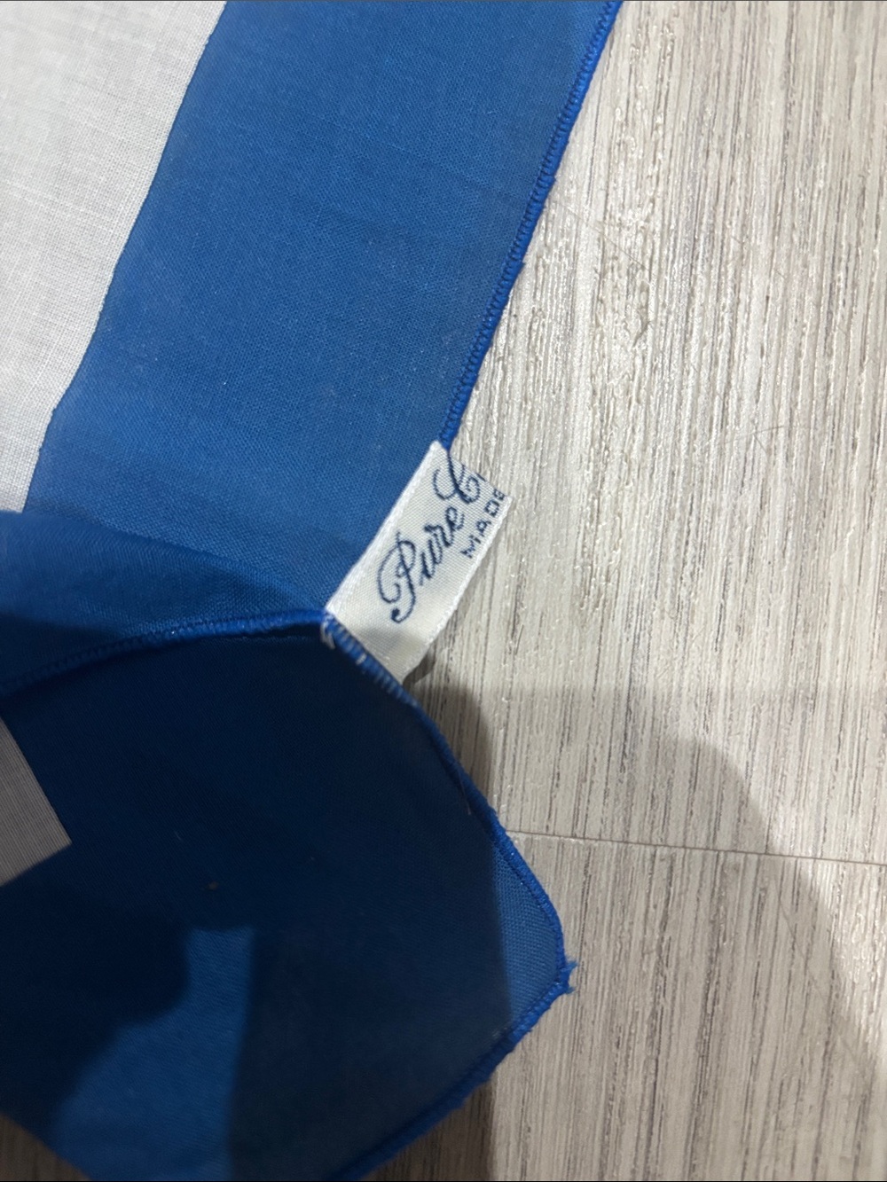 Blue Multicolor Patterned Headband Scarf cotton. - Picture 6 of 9